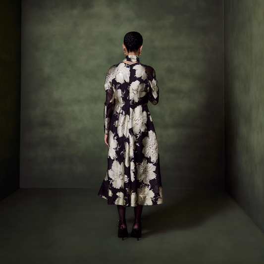 Jacquard Floral Dress