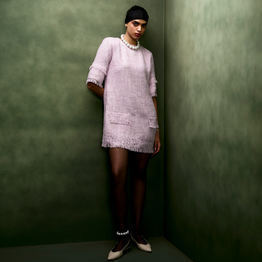 Lavender Tweed Dress