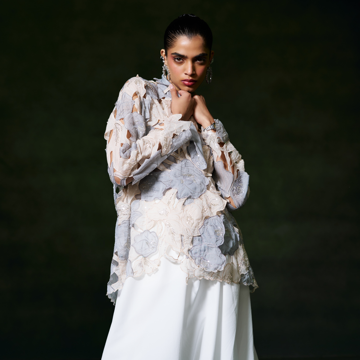 Floral Cutwork Jacket
