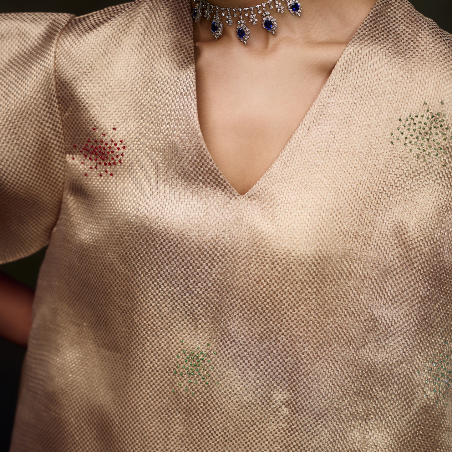 Tissue Embellished Dress
