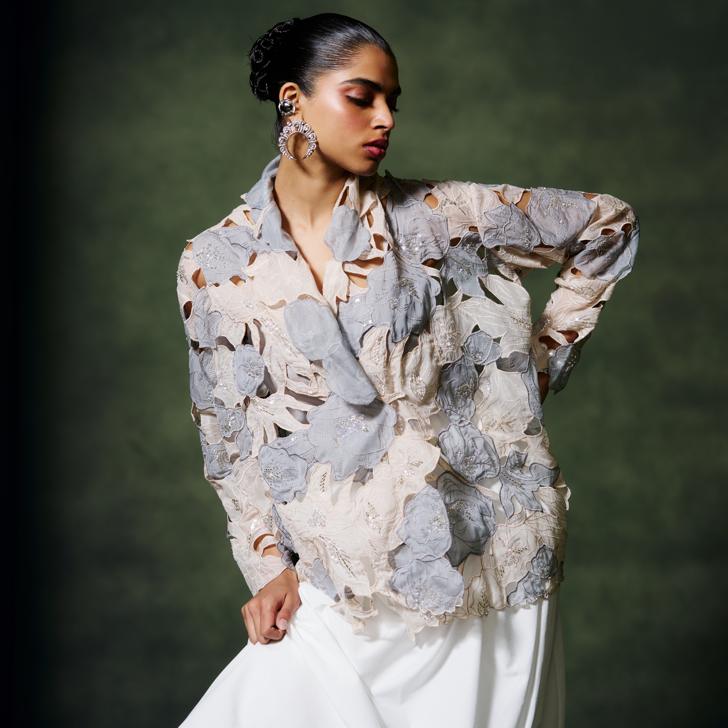 Floral Cutwork Jacket