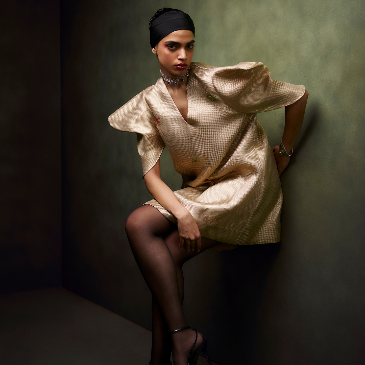 Tissue Embellished Dress