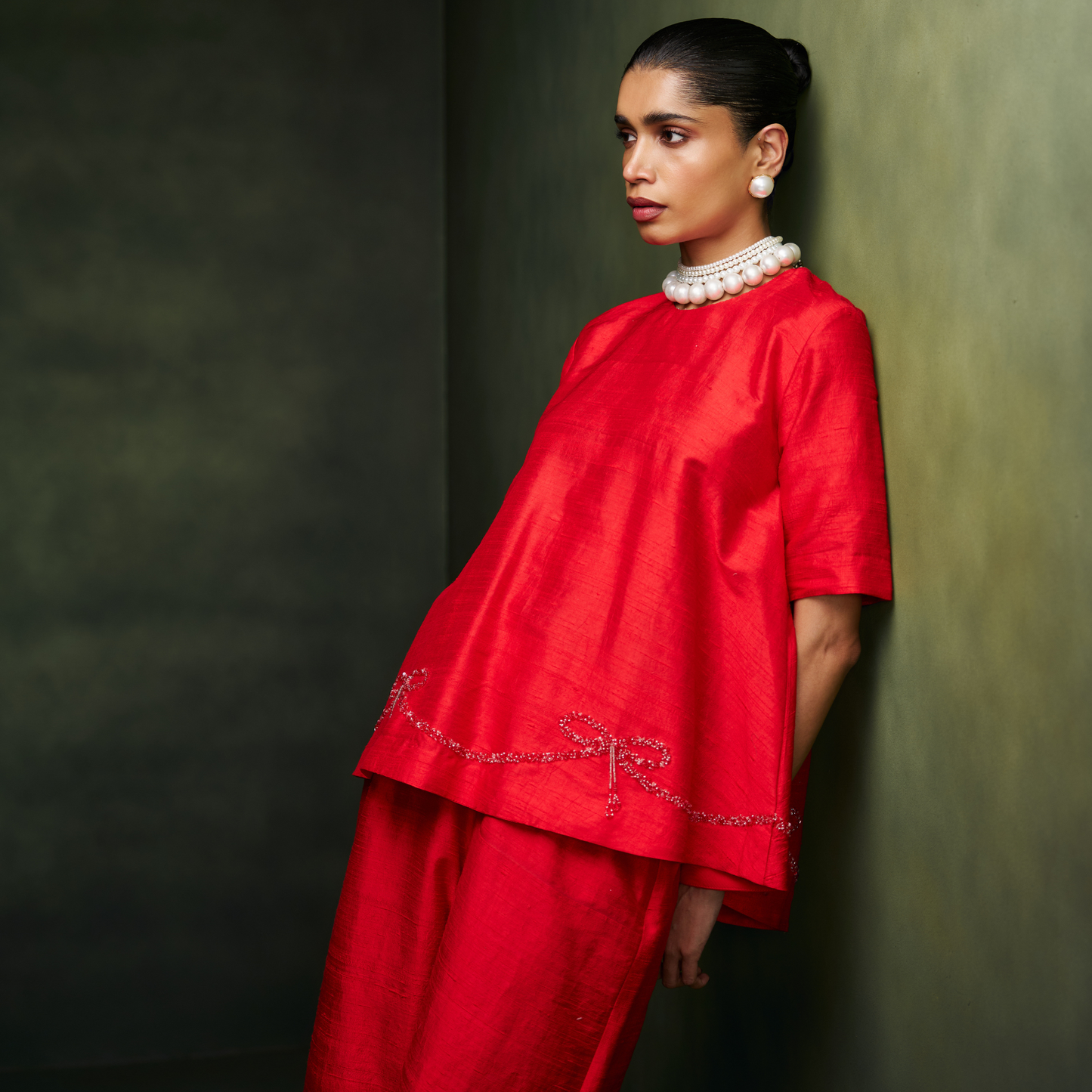 Red Bow Co-ord Set