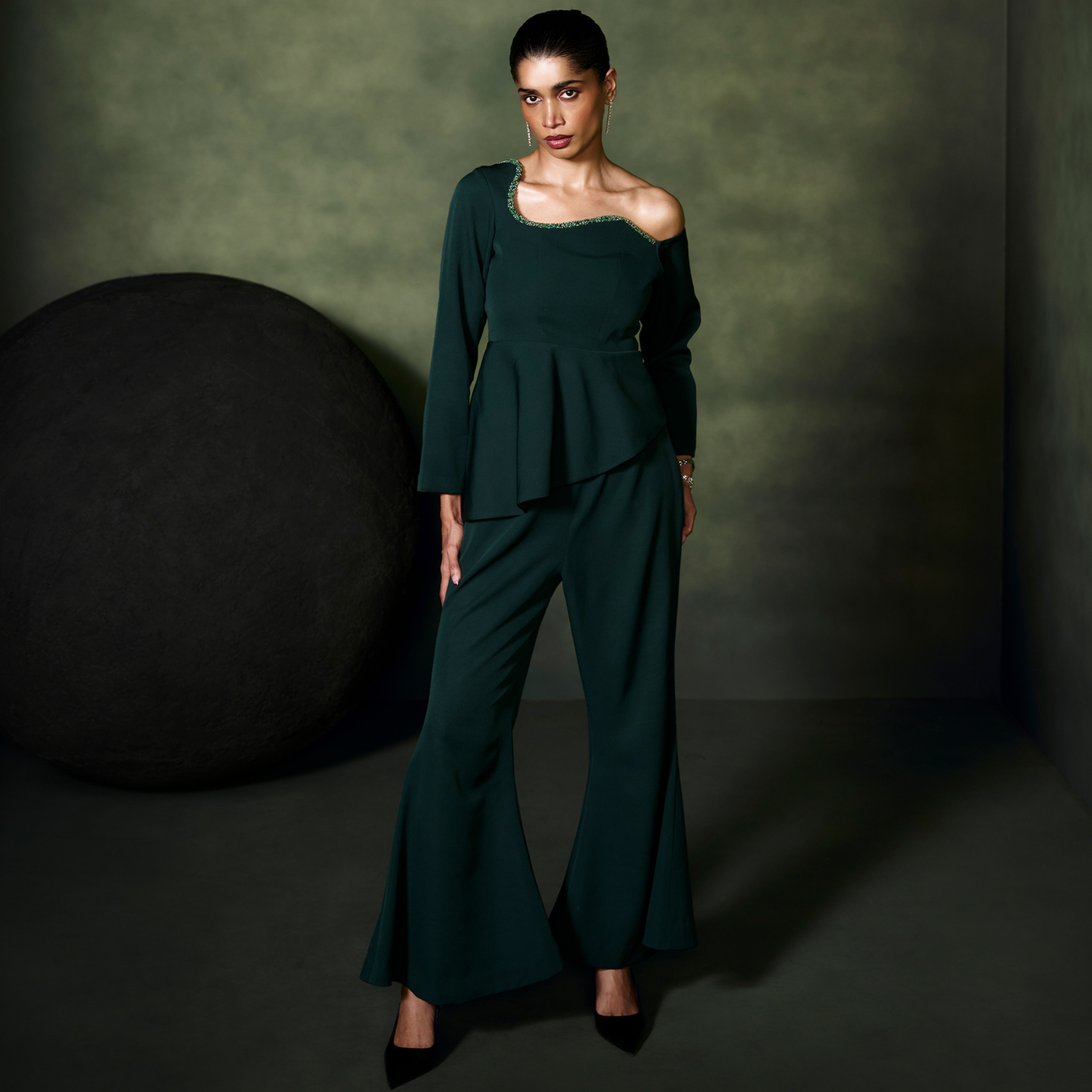 Asymmetrical Embellished Co-ord Set
