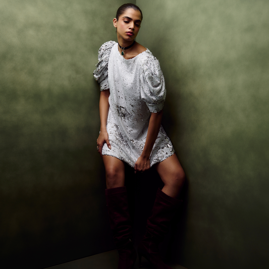 Dual Tone Sequin Dress