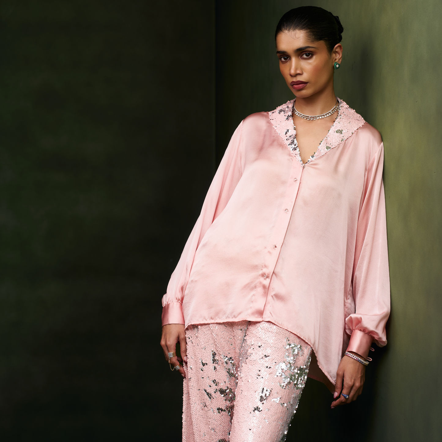 Pink Sequin Co-Ord Set