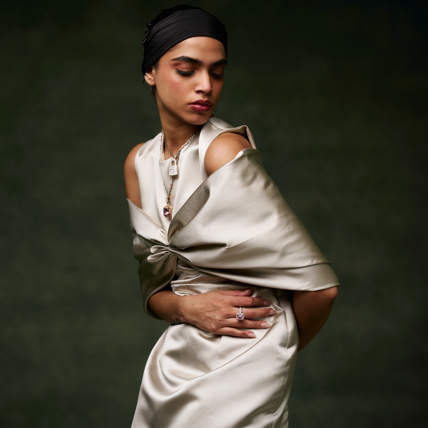 Structured Bow Midi Dress