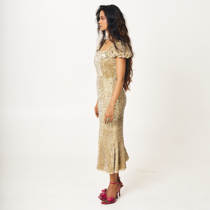 Gold Sequin Dress
