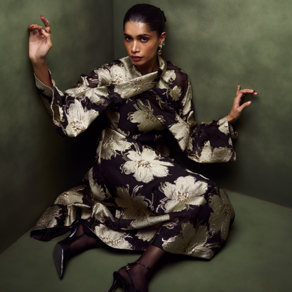 Jacquard Floral Dress